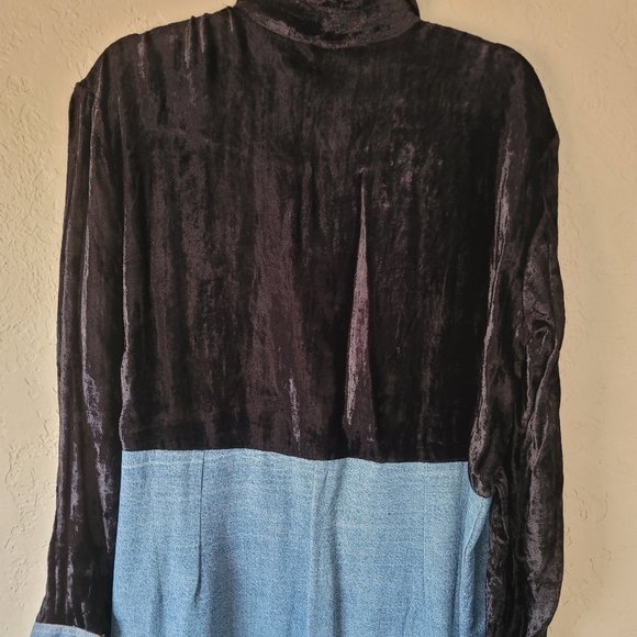 726 West Black and Denim Dress - Picture 2 of 6